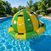Bouée gonflable Saturne, jouet aquatique gonflable UFO Gyro en PVC pour parc aquatique, lac, plage, équipement de jeux aquatiques
