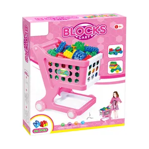 DIY bloco carrinho crianças brinquedo 80pcs criativo engraçado educacional bloco de construção do trem do brinquedo para venda