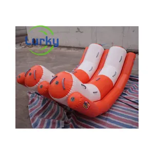 คุณภาพสูง Pvc Inflatable เกมลอยน้ําผลิตภัณฑ์กีฬา Flying ปลากล้วยเรือสําหรับ 4/5/8/10 คน