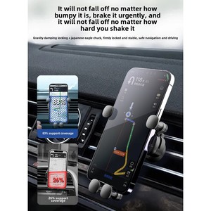 Novo Mini Car Vent Phone Holder Impermeável Flexível Telescópica Bracket Gravidade-Invisível Navegação Fixo Car Mount Titulares - Product Image 5