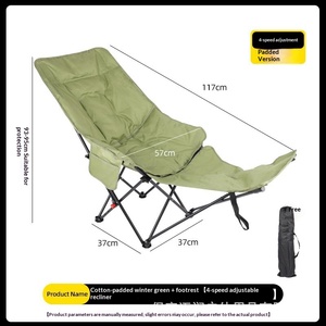 Sedia a <span class=keywords><strong>Luna</strong></span> in Acciaio ad Alto Tenore <span class=keywords><strong>di</strong></span> Carbonio con Imbottitura in Cotone - Regolabile e Pieghevole per Campeggio e Giardino con Schienale Alto - Product Image 6