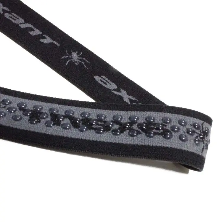 Banda elástica de nailon antideslizante para ropa, jacquard con revestimiento de silicona de puntos de 2,5 cm