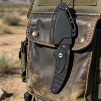 Couteau de poche pliant EDC personnalisé et portable, mini-outil utilitaire compact pour le quotidien, équipement de porte-clés d'extérieur