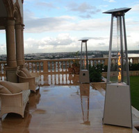 Réchauffeur de verre carré Triangle sans installation intégrale réchauffeur de gaz naturel liquéfié extérieur Durabilité Chauffe-terrasse