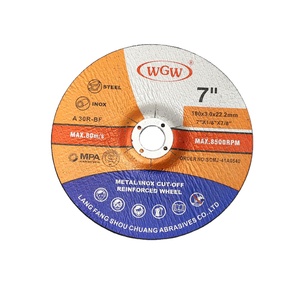 T42Disque de coupe 180x3x22.23mm 7*1/8 pouces Disque de coupe pour métal, 80 m/<span class=keywords><strong>s</strong></span> 7*1/8 pouces Disque de coupe en métal pour meuleuse d'angle portable - Product Image 1