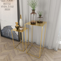Ensemble nordique de 2 décorations, support de table d'angle en métal, pour table de chevet à domicile