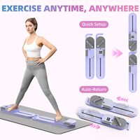 Planche d'entraînement multifonctionnelle RS New Home pour Pilates et ski, planche abdominale séparée en plastique PP, violet/bleu foncé, unisexe, pour exercices corporels