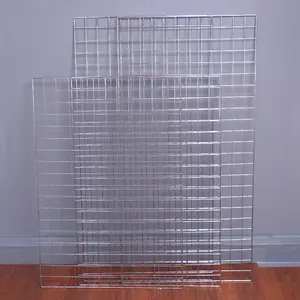 Factory Direct Sale Photo Shelf Wall Decor Electroplated Supermarket Rack Gridwall Panel