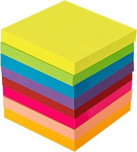 Bright Fluorescent Sticky Notes-8-Pack Self-Adhesive <b>Memo</b> <b>Pads</b> for Gift Reminder Marking & Office Organization - Product Image 4
