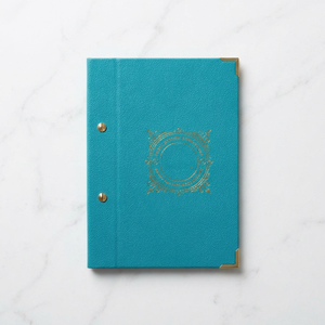 Customized <b>Blue</b> Restaurant Leather Menu Cover Screw Fixed Menu Folder Multi Page Menu Holder - Product Image 6