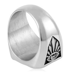yunnique Freemasonry Skull <b>Ring</b> <b>Titanium</b> Steel Men's Fashion Jewelry Gift Geometric Design Skeleton Pattern - Product Image 3