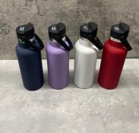 Pantalla de temperatura LED Botella de vacío de acero inoxidable con mango portátil para exteriores Botella de Boca Grande americana