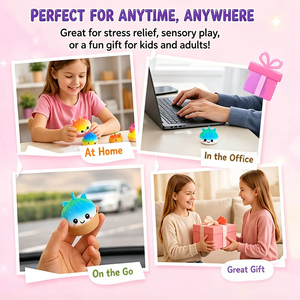 En gros Jouet Squishy Licorne Bao Bun à remontée lente, à presser, sensoriel anti-stress, simulation de boulette, jouet de bureau - Product Image 4