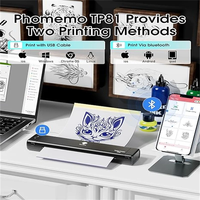 Baru Upgrade printer stensil TP81 tato stensil Printer termal nirkabel ukuran A4 printer mesin tato portabel untuk tato
