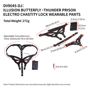 Harnais de chasteté électrique DOGLVE 3style, compatible avec cage à pénis ou plug pénien, ceinture de choc électrique pour jeux BDSM, vente en gros. - Product Image 4