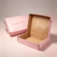 Boîte d'emballage pliante en carton ondulé de luxe recyclé avec logo personnalisé imprimé pour l'expédition et le stockage de vêtements