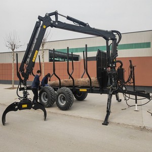 <span class=keywords><strong>Remolque</strong></span> Forestal OEM de 12 Toneladas <span class=keywords><strong>con</strong></span> Grúa Forestal, <span class=keywords><strong>Remolque</strong></span> para Madera <span class=keywords><strong>con</strong></span> Grúa Forestal - Product Image 2
