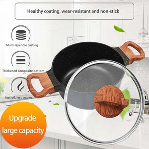 Panela antiaderente de 20cm com tampa, Panela de revestimento de granito 2.7 Quart <span class=keywords><strong>Pot</strong></span> com tampa, Panela antiaderente Stew <span class=keywords><strong>Pot</strong></span> Cooking <span class=keywords><strong>Pot</strong></span> - Product Image 6