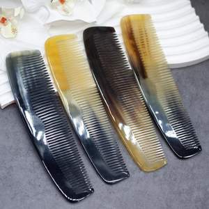 Peine de Cuerno de Búfalo Natural Hecho a Mano, Dientes de Plástico, Alta Calidad, Pulido, Dientes Anchos y Finos, Estilo Clásico para el Cuidado del Cabello - Venta al por Mayor - Product Image 2