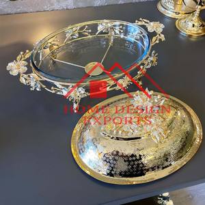 Equipement de cuisine chauffe-plats pour buffet chauffe-plats pour les décorations de fête de mariage plats de restauration en laiton et en acier inoxydable - Product Image 6