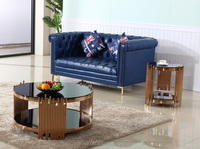 Achetez Table Basse de Luxe Moderne à Prix Équitable pour Villa et Bureau, Table à Café Ronde en Verre, Ensemble de Tables d'Appoint de Designer Italien