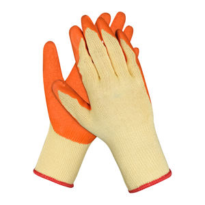 Gants froissés en <span class=keywords><strong>latex</strong></span> avec logo personnalisé de haute qualité 70 g/paire de gants enduits de <span class=keywords><strong>latex</strong></span> <span class=keywords><strong>orange</strong></span> Gants économiques de construction de protection - Product Image 4