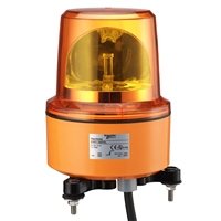 Feu de signalisation rotatif à LED orange Xvr13m05lw, avec boîtier, 230 V AC, base de 130 mm, bornes à vis, indice de protection IP66, série Xvr. PLC
