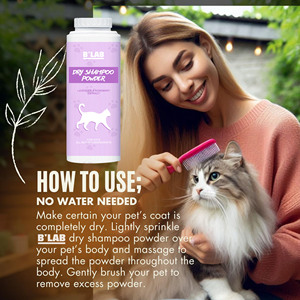 Neuheiten: Trockenshampoo-Pulver für Haustiere – Kein Ausspülen, Geruchskontrolle, Wasserloses Trockenpulvershampoo für Haustiere - Product Image 4