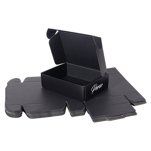 Boîte d'emballage en carton ondulé noire personnalisée avec impression <span class=keywords><strong>de</strong></span> logo UV pliable <span class=keywords><strong>à</strong></span> bon prix - Product Image 6