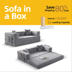 Sofá Cama Modular Moderno <span class=keywords><strong>de</strong></span> Pana, Tipo Futón, Estilo Japonés Tatami, Plegable 2 en 1, para Invitados - Product Image 1