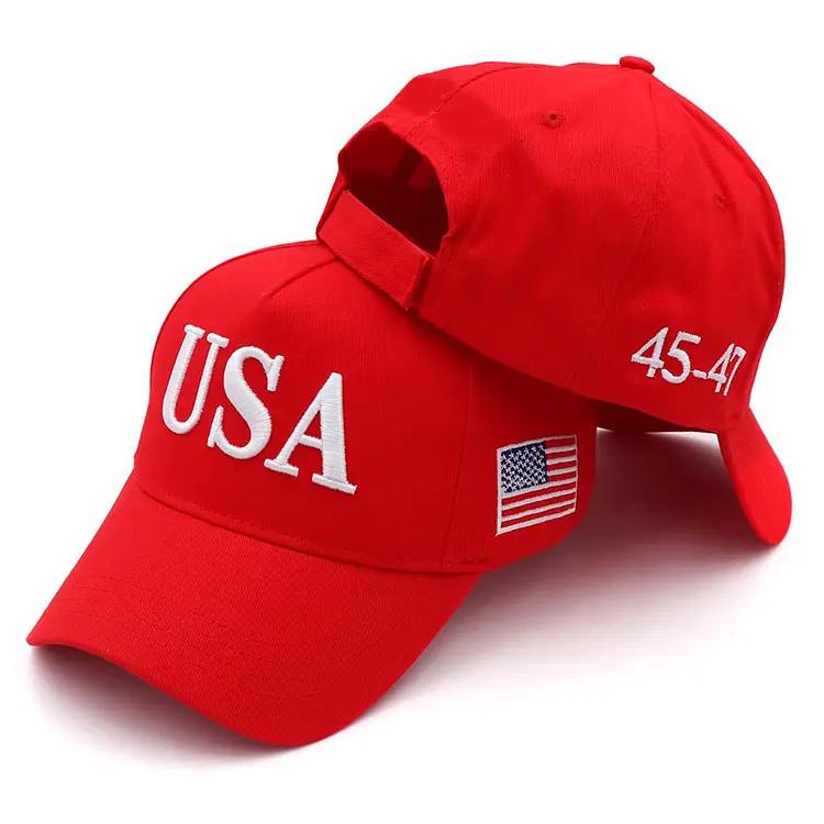 Baru Trum p 2024 topi Maga 45-47 topi bisbol bordir topi bendera USA