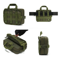 Sac de taille tactique EDC, équipement EMS, fournitures médicales d'urgence, sac rouge Molle pour le camping, la randonnée, la chasse