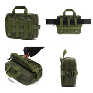 Sac de taille tactique EDC, équipement EMS, fournitures médicales d'urgence, sac rouge Molle pour le camping, la randonnée, la chasse - Product Image 4