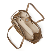 Sac fourre-tout en cuir finition satinée, luxe discret, designer Lujo Origin pour femmes, usine OEM ODM
