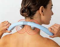 Masseur de cou vibrant à double tête léger et portable pour la relaxation des muscles cervicaux et du dos, idéal pour la maison et les voyages, vente en gros