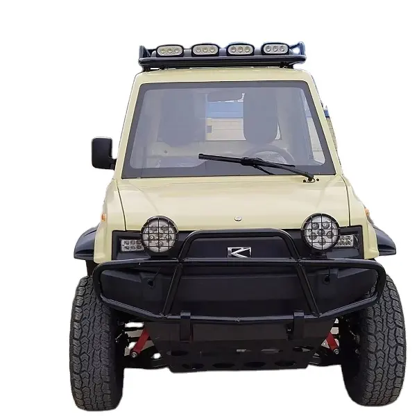 Mini ATVS todoterreno eléctrico ligero de una sola fila UTVs mini camiones eléctricos puros con volante a la izquierda 4x4 Vehículo de baja velocidad