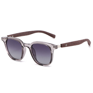 <b>Sunglasses</b> Women Rectangle Polarized UV400 Full Rim <b>Retro</b> Wood Frame Casual Adult 2022 - Product Image 2