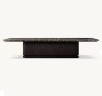 Table basse rectangulaire RH OEM en chêne américain, luxe, pour salon moderne, villa, hôtel, marbre, mobile, décorative