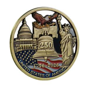 Moneda Conmemorativa del 250 Aniversario de los Estados Unidos - Libertad Eterna y Águila, Artesanía de Corte Hueco en Existencia, Personalizable - Product Image 3