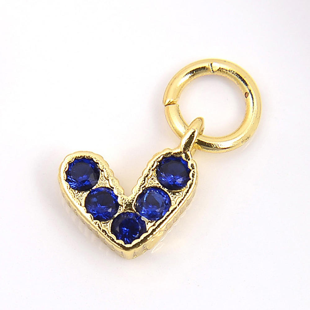 011 Blue Heart with Diamonds 1PCS