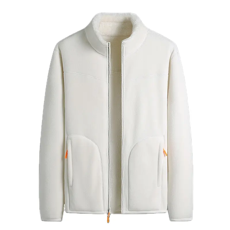 Wholesale high-quality winter plush double wear outdoor jackets warm fleece jacket