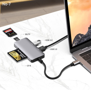 เข้ากันได้กับท่าเรือ, เครื่องอ่านการ์ด14-in-1ไปยัง USB 3.0/TF กล้อง Type-C ฮับ - Product Image 1