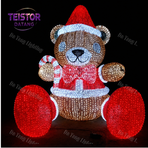 Lumières décoratives en forme d'ours de Noël : ajoutez une touche ludique aux centres commerciaux, hôtels, parcs et événements hivernaux. - Product Image 6