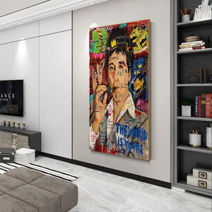 עיצוב הבית Cuadros הצלחה לעשות כסף פוסטרים עשיר כסף קיר אמנות ממוסגר בד מופשט גרפיטי פופ תמונות - Product Image 6