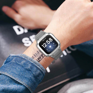 Étui de protection antichoc avec sangle pour <span class=keywords><strong>Fitbit</strong></span> <span class=keywords><strong>Versa</strong></span> <span class=keywords><strong>Lite</strong></span>/3/2/Sense, bracelet de montre avec coque de protection pour <span class=keywords><strong>Fitbit</strong></span> 2, coque pare-chocs - Product Image 6
