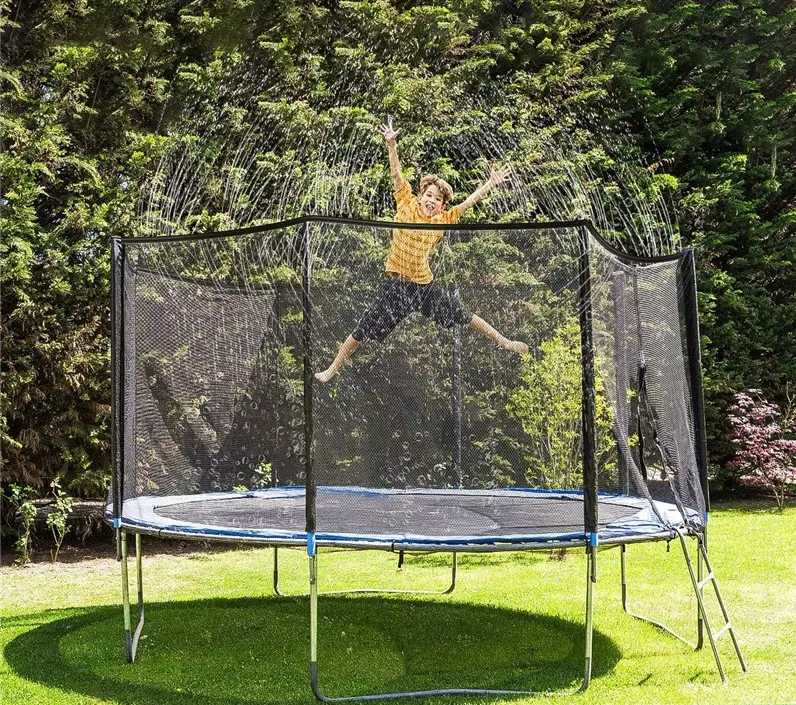 10m/12m jardin pelouse enfants trampoline tuyau de pulvérisation ensemble trampoline arroseur jardin arroseur dispositif