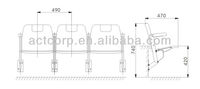 Sièges de stade pliants en plastique, chaise de tribune pliable, sièges relevables, siège sportif en plastique pour école, stade, événement, lieu public CS-ZZB-GL