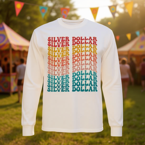 T-shirt a maniche lunghe Silver Dollar Groovy Retro, taglia unisex per adulti - Product Image 3