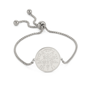 Tétragramme Nom <span class=keywords><strong>de</strong></span> Dieu Pentacle Bracelet pour Femme Homme Acier Inoxydable Béni <span class=keywords><strong>Pentagramme</strong></span> <span class=keywords><strong>de</strong></span> <span class=keywords><strong>Salomon</strong></span> Amulette Bracelet Bijoux - Product Image 2