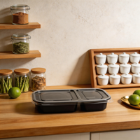 Boîte à lunch recyclable de haute qualité, durable, respectueuse de l'environnement, en matériau PP, épaisseur 0,3 mm, moulage par injection de qualité supérieure, personnalisable